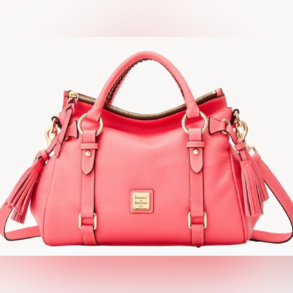 Dooney And Bourke Pebble Grain Satchel
Color Bubble Gum